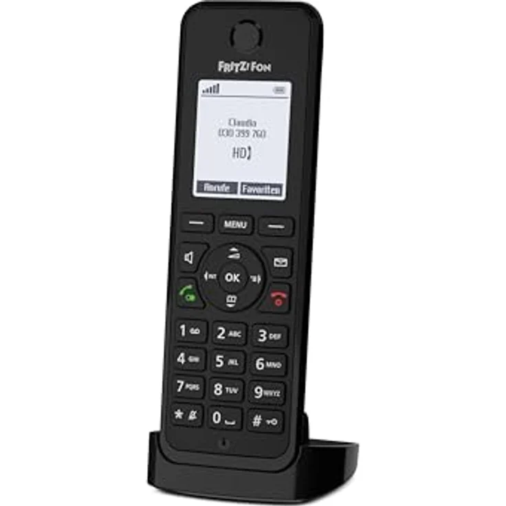 AVM FRITZ!Fon M3, DECT-Mobilteil mit HD-Telefonie, 1,8 Zoll Display, Freisprechen, Schwarz – Bild 2