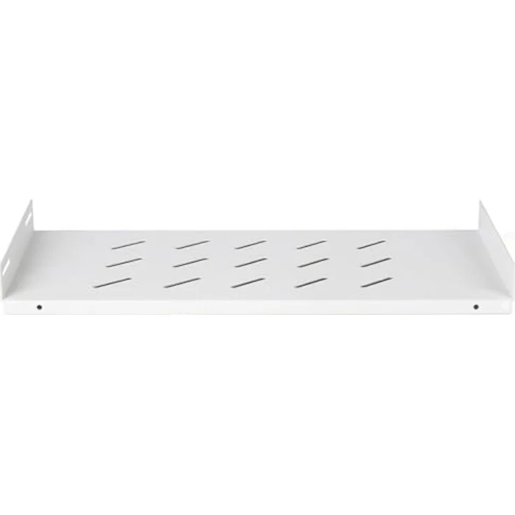 DSIT Serverschrank Fachboden für 450mm Tiefe Wandschränke – 1 HE, weiße Ausführung, Tragfähigkeit 8 kg, Maße 485 x 270 x 44 mm – Bild 1