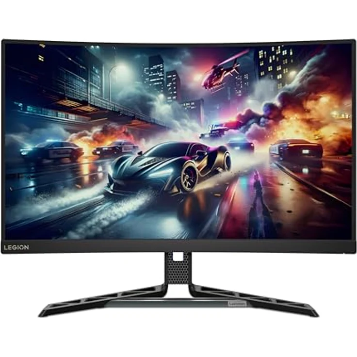Lenovo Legion R27qc-30 - 27" gewölbter Spielemonitor (180Hz, 0,5ms MPRT, 16:9, 2560 x 1440 Pixel, HDMI+DP, 3Wx2 Lautsprecher, EyeSafe) VESA 100mm, Schwenk- und Einstellbar auf, Schwarz – Bild 2