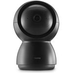 Hama WLAN Überwachungskamera Schwarz - Sicherheitskamera mit integriertem Mikrofon und Alexa/Google Sprachsteuerung