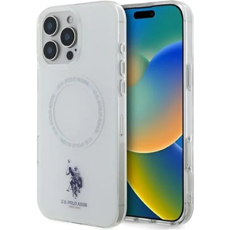 CG MOBILE US Polo USHMP16LHOCLDPW, iPhone 16 Pro Hülle 6.3" in weiß, IML Ring Hardcase aus TPU/PC mit MagSafe-Unterstützung – Bild 1