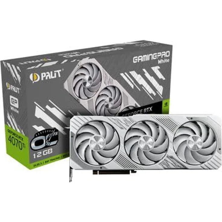 Palit 12GB GeForce RTX 4070 Ti Gaming Pro White OC Aktiv PCIe 4.0 x16 – Bild 1