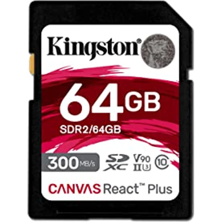 Kingston Canvas React Plus 64GB SDXC Speicherkarte UHS-II 300R/260W U3 V90 for Full HD/4K/8K - SDR2/64GB – Bild 1