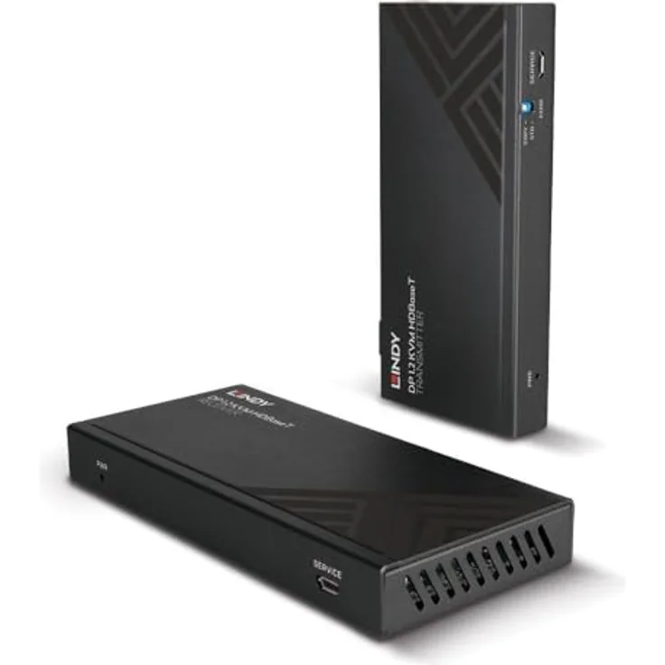 Lindy 150m Cat.6 KVM Switch mit DisplayPort, USB, IR/RS232, 4K Auflösung, schwarz