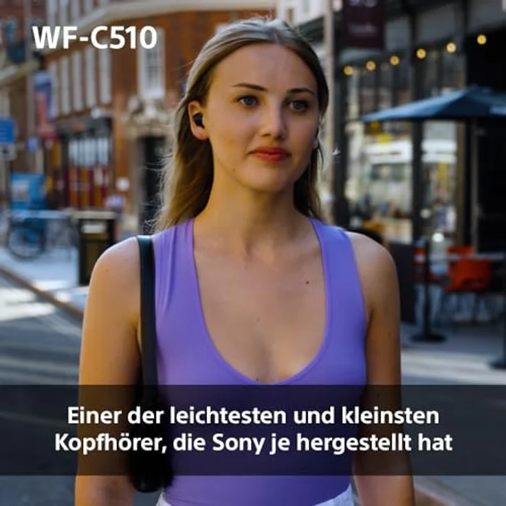 Sony WF-C510 Truly Wireless Kopfhörer - Klein, leicht, Bluetooth In-Ear Kopfhörer mit Multipoint Connection, Ambient Sound, IPX4 Bewertung, Spotify Tap, Quick Charge, 22 Std Akku, iOS & Android - Weiß – Bild 5