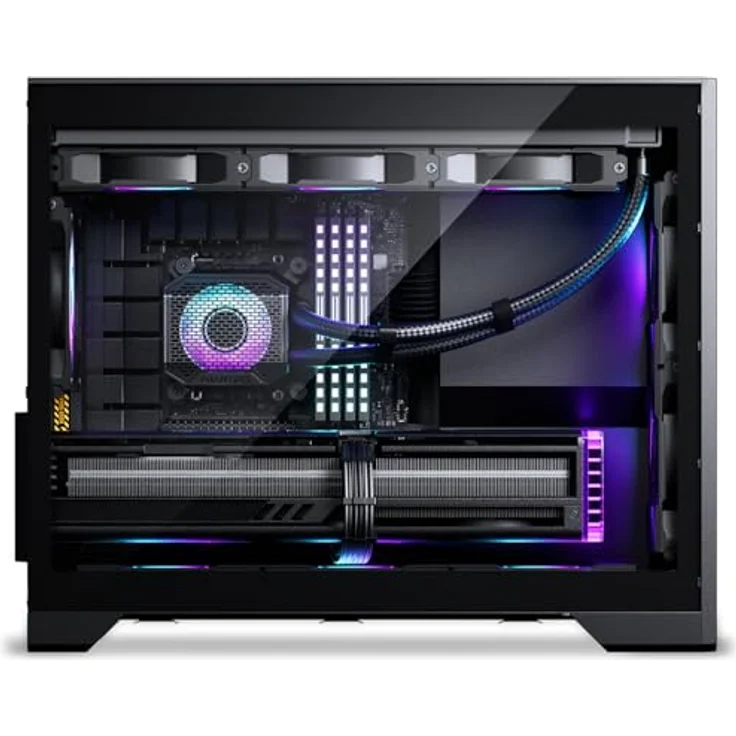 Phanteks XT M3 Mini-PC-Gehäuse, mATX, Tempered Glass, schwarz, mit Platz für Grafikkarten bis 430 mm, neun Lüfter und Radiator bis 360 mm – Bild 7