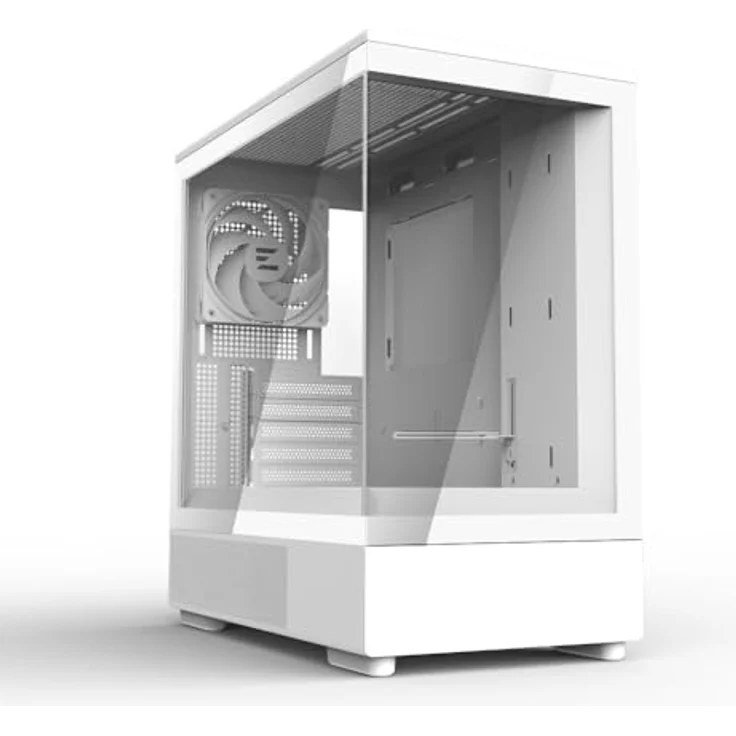Zalman P10 Mini Tower PC-Gehäuse (weiß) mit gehärtetem Glas und ARGB-Lüfter – Bild 5