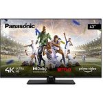 Panasonic TX-43MX600E, 43 Zoll 4K Ultra HD LED Smart TV, High Dynamic Range (HDR), Linux TV, Dolby Atmos & Dolby Vision, Google Assistant & Amazon Alexa Unterstützung, Bluetooth, Schwarz