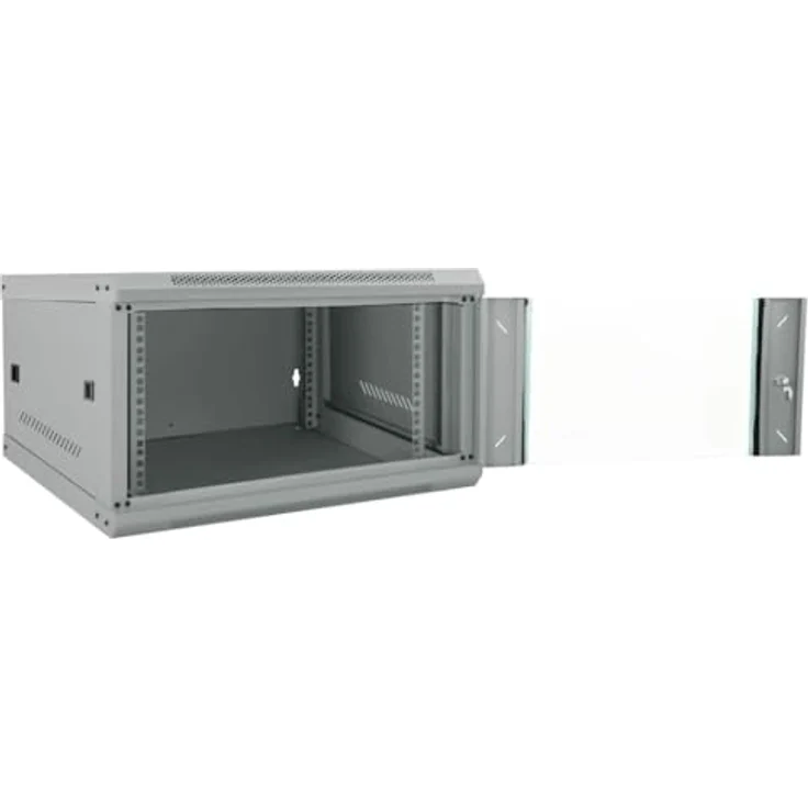 vidaXL Netzwerkschrank, Netzwerkschrank mit Speicher, Grau, 53 x 60 x 30 cm aus Stahl – Bild 9