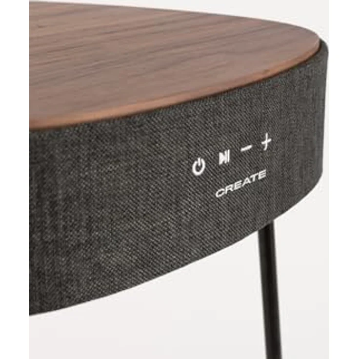 CREATE Speaker Table 180, Tischlautsprecher aus Dunkelholz mit unidirektionaler 180º Tonqualität, Bluetooth 5.0, kabelloses Ladegerät, 5 Stunden Akkulaufzeit, MP3-, WMA- und WAV-Format – Bild 3