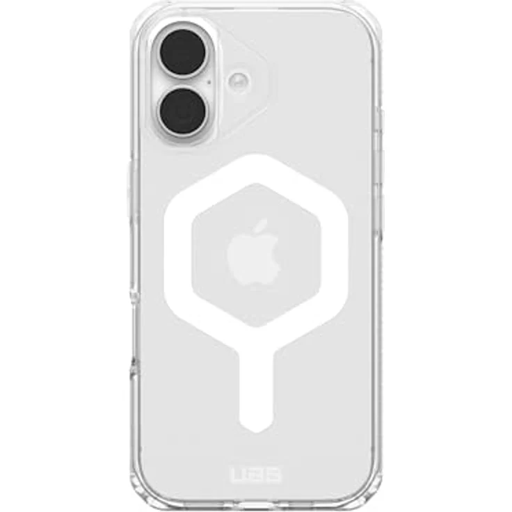 URBAN ARMOR GEAR Plyo MS Case für Apple iPhone 17, transparente Hülle mit Wireless Charging, sturzfesten Air-Soft Ecken und erhöhtem Rand, Ice/weiß – Bild 3