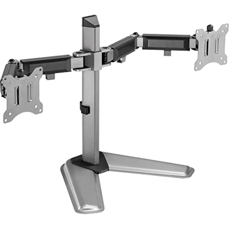 my Wall vollbeweglicher Tischständer für Flachbildschirme, 2 Monitore für 17-32 Zoll (43-81 cm) VESA: 75/100, höhenverstellbar, Monitorständer Standfuß, Ergonomisch