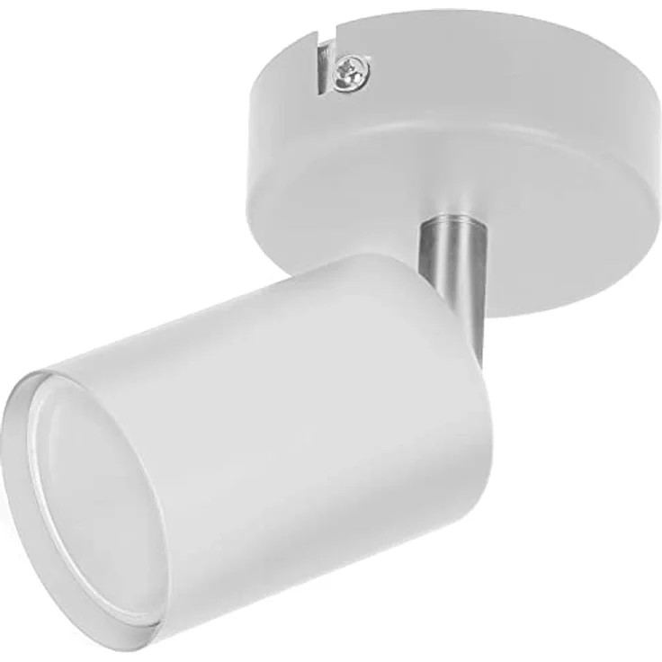 Adviti DOA SP 1 Strahler Deckenleuchte und Wandleuchte Spot GU10 max 2 x 50 W IP20 (Weiß) - Schwenkbarer Lampenkopf, modernes Design, einfache Montage – Bild 1