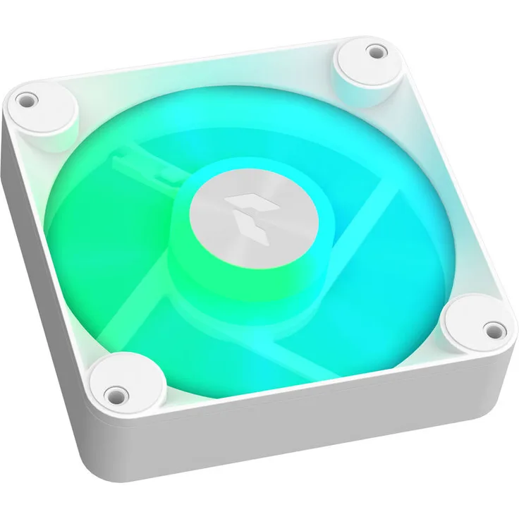 APNX FP1-Q PWM-Lüfter, Weiß, 120mm - verbesserte Kühlleistung, anpassbare RGB-Beleuchtung