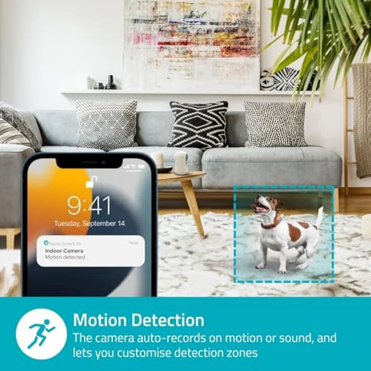 Nedis SmartLife Innenkamera 3MP Full HD 1296p, WLAN Netzwerkkamera mit Pan-Tilt-Funktion, Cloud Storage (optional) und microSD-Unterstützung, weiß – Bild 4