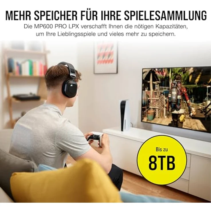 Corsair MP600 PRO LPX M.2 NVMe PCIe x4 Gen4 SSD, 1 TB, optimiert für PS5 Black, 1 Stück – Bild 5