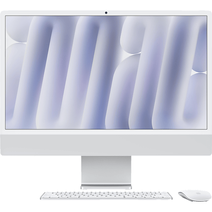 Apple iMac 24" (2024), MWUC3D/A, Apple M4 8-Core GPU, 16 GB RAM, 256 SSD, Silber – Bild 1