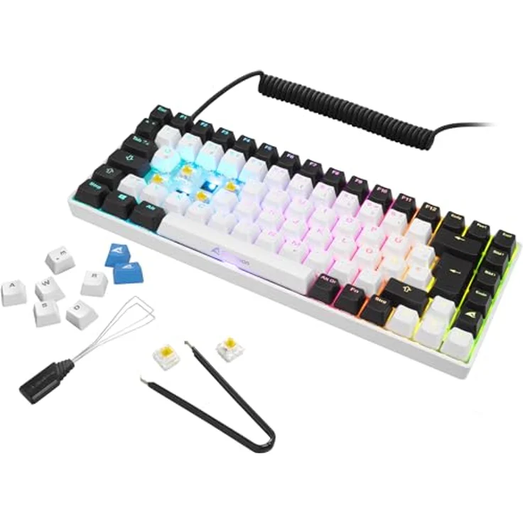 Sharkoon SKILLER SGK50 S3 - Mechanische Gaming-Tastatur RGB-LED - Weiß – Bild 8