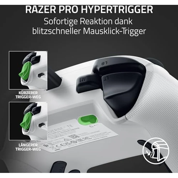 RAZER Gamepad Wolverine V3 Tourn, Professioneller E-Sport-Controller mit 4 Ergonomischen Back Paddles, Xbox & PC - Schwarz – Bild 5