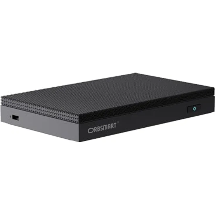 Orbsmart AW-16L Mini-PC, passiver Bürocomputer mit Intel N150, 8 GB RAM, 256 GB HDD, Windows 11 Pro, bis zu 3 Monitore, WiFi 6, lautlos
