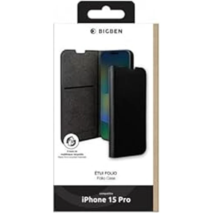 Bigben Connected Folio Wallet iPhone 15 Pro schwarz – 65% recycelter Kunststoff GRS Bigben zertifiziert – Bild 3