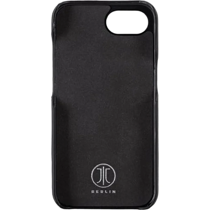 JT Berlin BackCase Kreuzberg Echtleder Schutzhülle für Apple iPhone 16e, Clip-on-Cover mit robuster Hartschale, Wireless Charging (Qi) kompatibel, schwarzes weiches Innenfutter – Bild 5