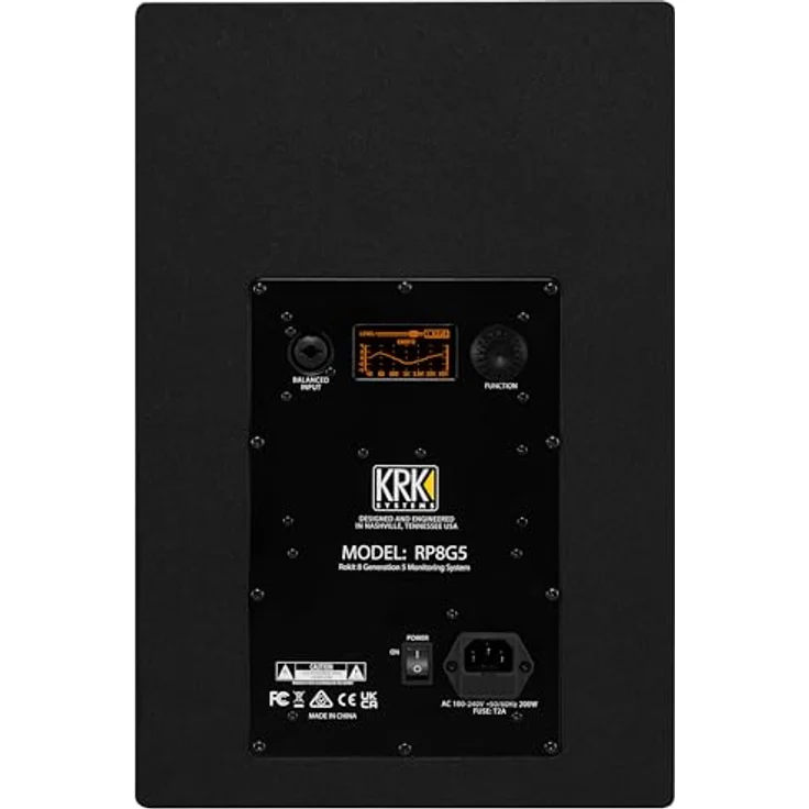 KRK RP8 G5, Aktiver Studiomonitor mit präzisem Sound und hochwertiger Verarbeitung, schwarz – Bild 4