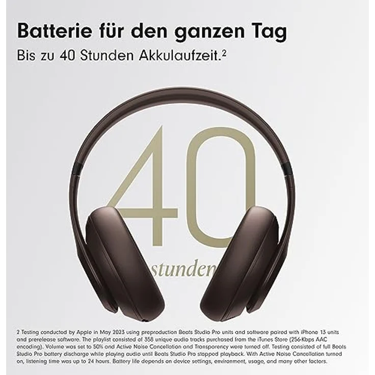 Beats Studio Pro – Komplett Kabellose Bluetooth Noise Cancelling Kopfhörer – Personalisiertes 3D Audio, USB-C verlustfreies Audio, Apple & Android Kompatibilität - Espresso – Bild 3