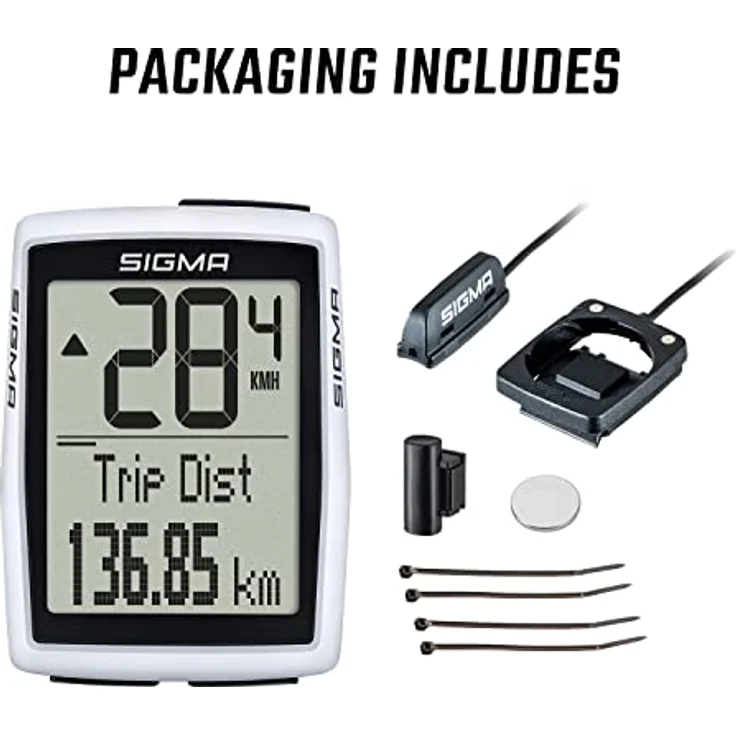 Sigma Fahrradcomputer BC 12.0 WR, schwarz-weiß, 12210 – Bild 2