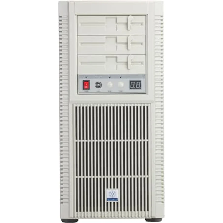 SilverStone SST-FLP02W, Retro-inspiriertes Tower-Gehäuse mit Hochleistungs-Kühlung, 3x 5,25" Einschübe und 360-mm Wasserkühlradiator Unterstützung – Bild 2