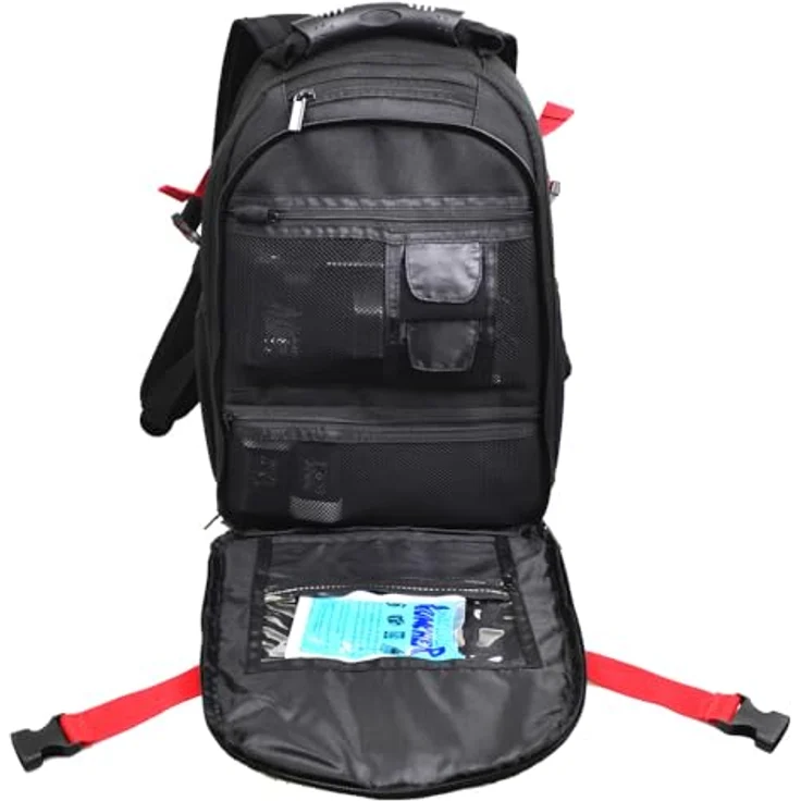 Sealife Photo Pro Rucksack (SL940), Kameratasche aus strapazierfähigem ballistischem Nylon mit gepolstertem Kamerafach und Zubehörfächern, schwarz – Bild 5