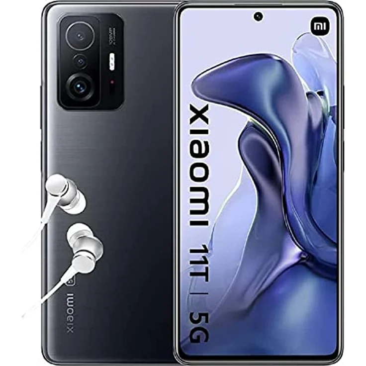 Xiaomi 11T Pro 5G Smartphone + Kopfhörer (8+128GB, 6.67" 120Hz AMOLED-Display und Dolby Vision , 108MP in Profiqualität, Qualcomm Snapdragon 888, 120W Xiaomi Hyper Charge) Grau – Bild 1