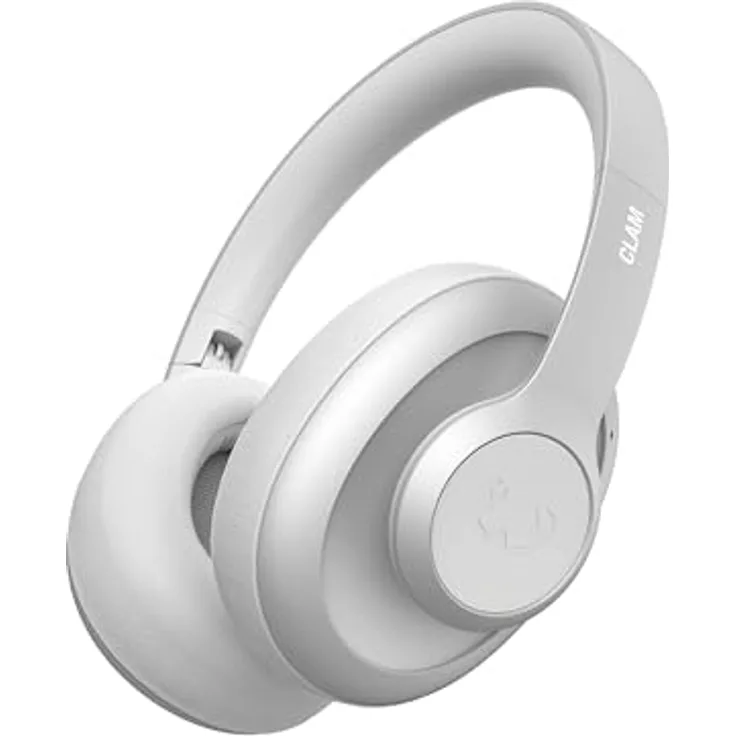 Fresh 'n Rebel Clam Ace Bluetooth Kopfhörer Over Ear mit Hybrid Active Noise Cancelling, 60 Stunden spielzeit, Perfect Calling, Schnellladung, Wind-Noise Cancelling, Tastensteuerung (Grau)