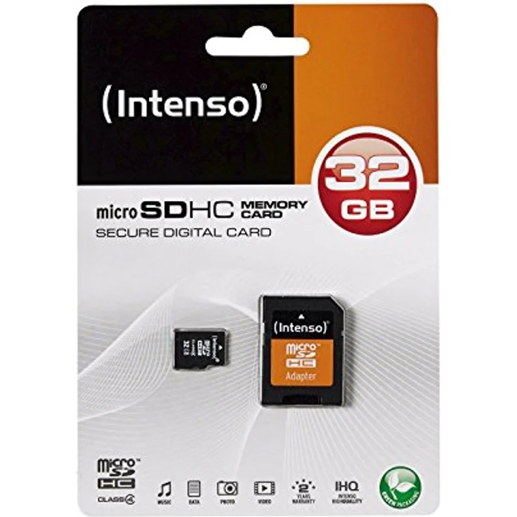 Intenso Micro SDHC 32GB Class 4 Speicherkarte inkl. SD-Adapter – Bild 2
