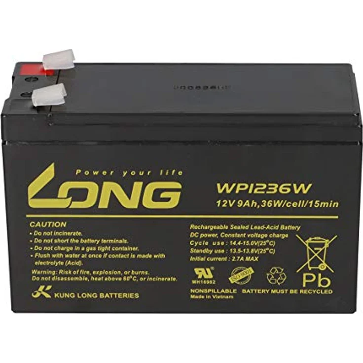Akkuman.de Blei Akku 12V 9Ah AGM Set, 4 Stück für AEG Protect D 1500 USV, wartungsfrei, hohe Lebensdauer – Bild 2