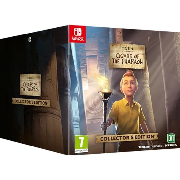 MICROÏDS Tim und Struppi - Die Zigarren des Pharaos Collector‘s Edition [Switch], Abenteuerspiel mit Original-Figur und 160-seitigem Kunstbuch