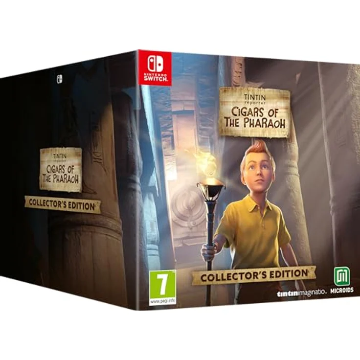 MICROÏDS Tim und Struppi - Die Zigarren des Pharaos Collector‘s Edition [Switch], Abenteuerspiel mit Original-Figur und 160-seitigem Kunstbuch – Bild 1