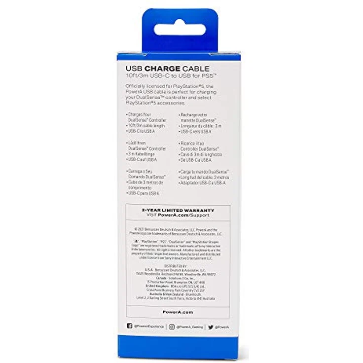 PowerA 1516957-01 USB-Kabel, 3 m, USB A zu USB C, schwarz, robust, schnelles Laden bis 3A, hohe Datenübertragungsgeschwindigkeit bis 480 Mbit/s – Bild 6