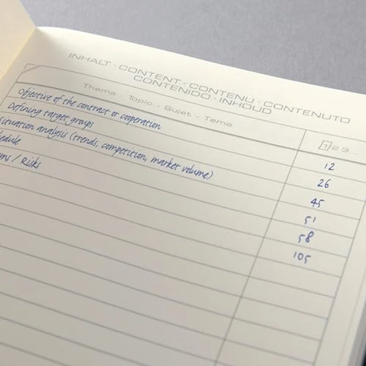 Sigel Conceptum Notizbuch A4, 194 Seiten, Softcover kariert, 80g, dunkelgrau, mit Stiftschlaufe und Gummibandverschluss – Bild 6