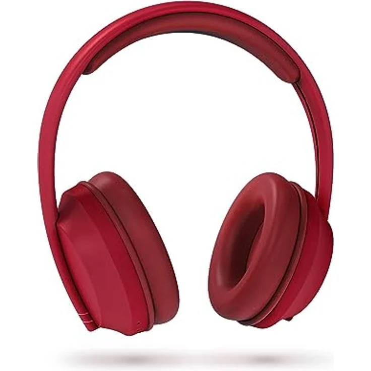 Energy Sistem Hoshi ECO Headset, Drahtloser Kopfbügel mit aktiver Geräuschunterdrückung, Bluetooth 5.3, 23 Stunden Akkulaufzeit, Rot – Bild 4