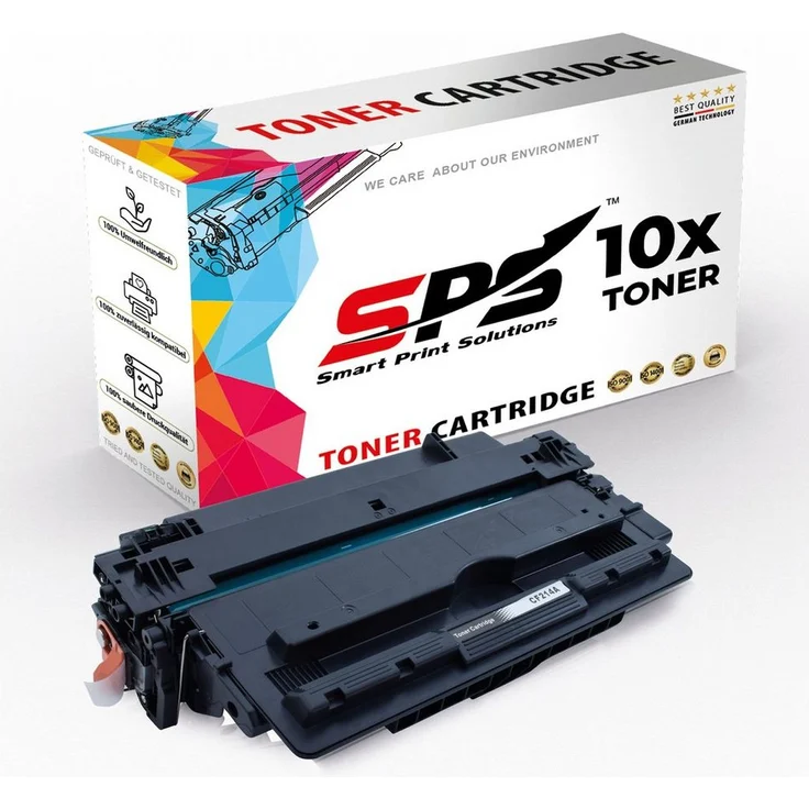SPS 14A CF214A Tonerkartusche Schwarz, 10er Pack für HP Laserjet Enterprise 700 M712DN, 10000 Seitenreichweite