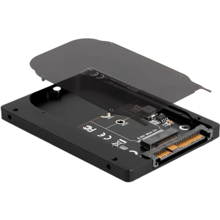 DeLOCK 2.5 Konverter U.2 SFF-8639 zu M.2 NVMe, interne SSD-Adapter mit 68-Pin Schnittstelle für M.2 2280 SSDs, Metallgehäuse – Bild 1