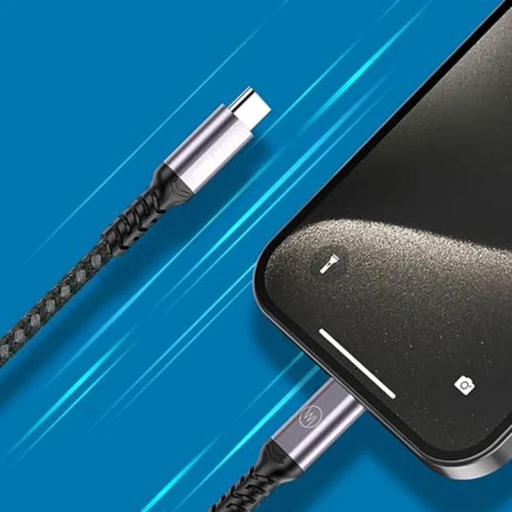 Wicked Chili 5x Dual USB-C Kabel 100W, 1m schwarz, 4K@60Hz, 10 Gbps Datentransfer, kompatibel mit iPhone, MacBook und Samsung – Bild 8