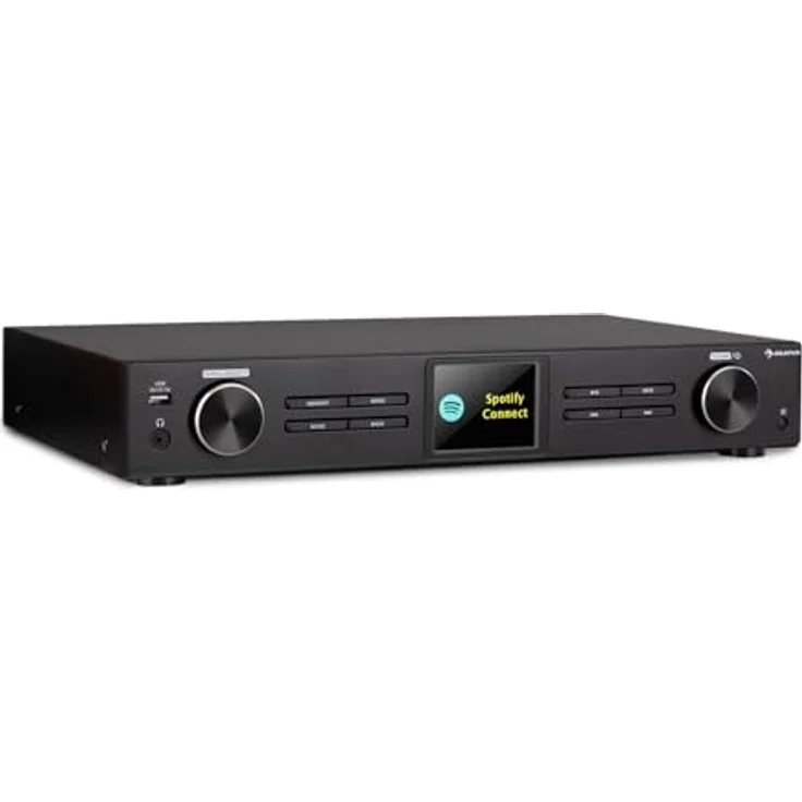 auna iTuner 320 BT digitaler HiFi-Tuner mit Bluetooth und WLAN, Spotify Connect, Internet-, DAB+ und UKW-Tuner, DLNA & UPnP schwarz - Preisvergleich – Bild 3