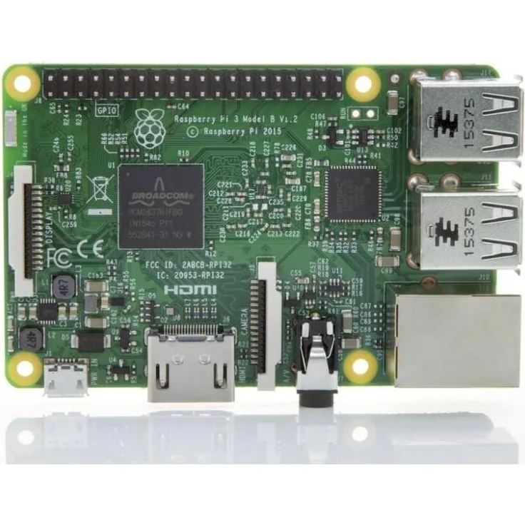 Raspberry Pi 3 B, Einplatinencomputer mit 4x 1,2 GHz, 1 GB RAM, WLAN und BT