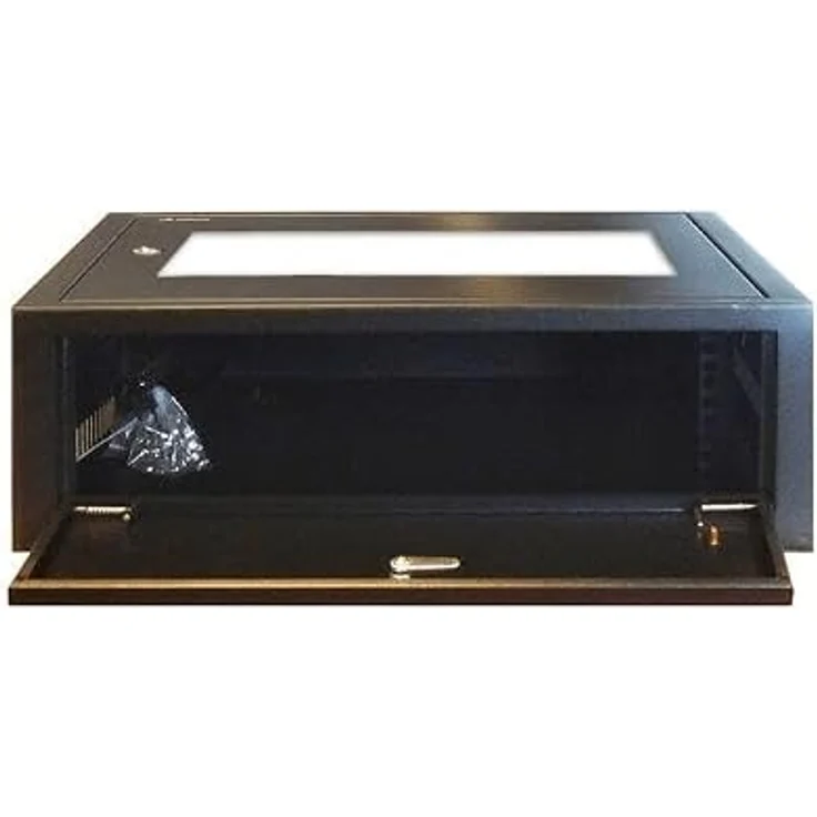 DSIT Wandgehäuse 3HE, Wandschrank mit Glastür, 185mm tief, 600x600mm, inkl. 2 Schlüssel und Schwerlast-Anker – Bild 6