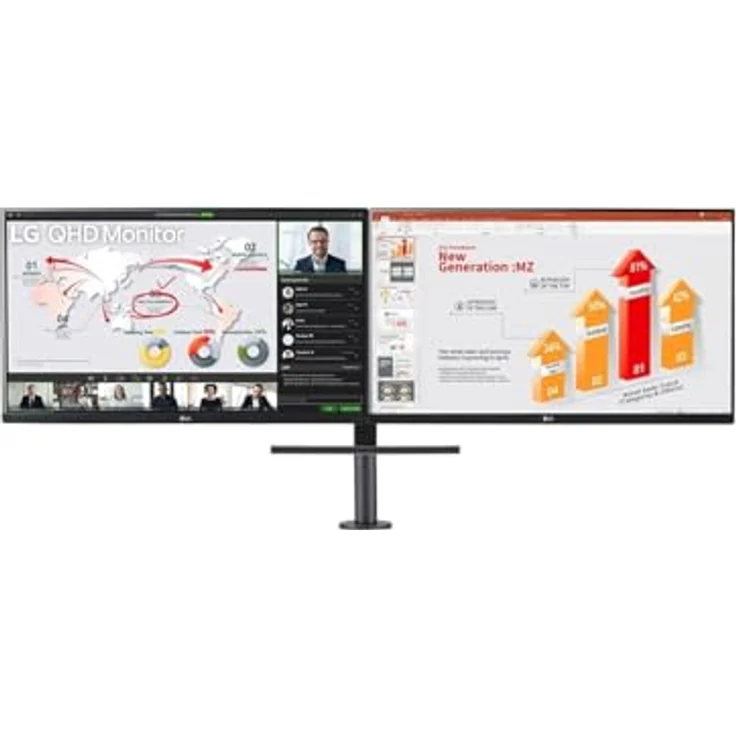 LG 27 Zoll 27QP88DP-BS QHD Ergo Monitor USB-C HDMI DP Black IPS – Bild 1