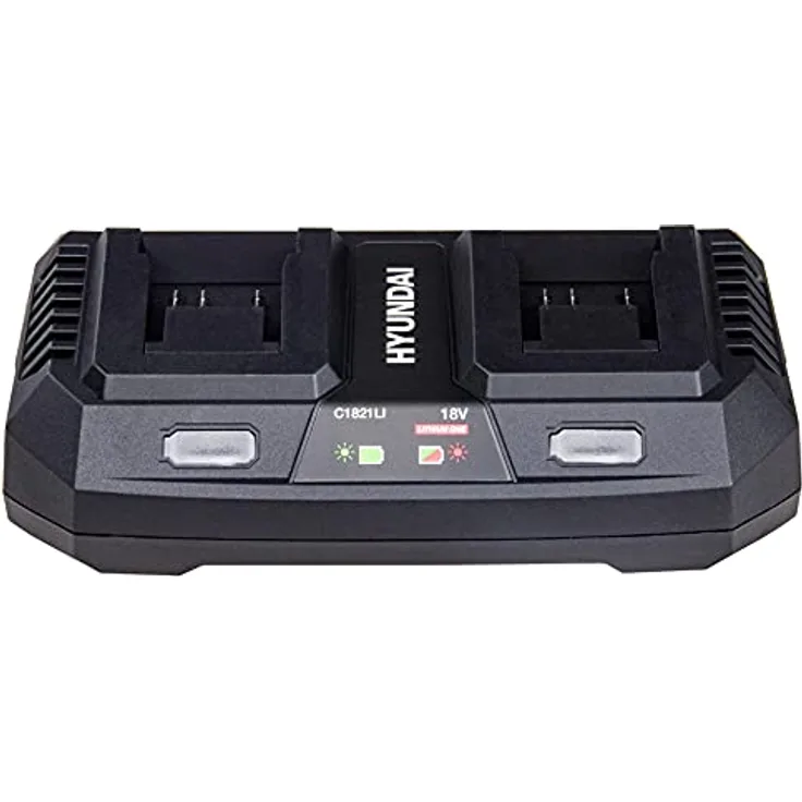 HYUNDAI Doppel-Ladegerät C1821LI, Original Ladegerät für 18V Lithium-One-Serie, 160W, blau