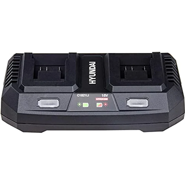 HYUNDAI Doppel-Ladegerät C1821LI, Original Ladegerät für 18V Lithium-One-Serie, 160W, blau – Bild 1