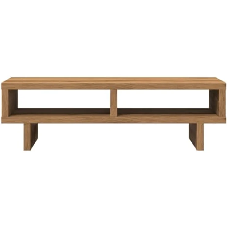 vidaXL Monitorständer Artisan-Eiche, 50x27x15 cm, Holzwerkstoff mit 2 Fächern, max. 25 kg Belastbarkeit – Bild 5